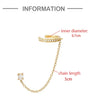 Gold Chain Stud Earrings for Women Piercing Cubic Zirconia Hoop Earrings Women Party Vacation Ear Cuff Jewelry Accessories - Image 5