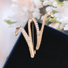 Women Rhinestone Brooch A-Z English Letter Gold Color Metal Pins Crystal Alphabet Jewelry Shirt Clothes Accessories Gift - Image 4