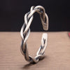 Silver Retro Twist Cross Ladies Bangle Jewelry For Women Birthday Gift No Fade - Image 2