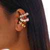 Punk Vintage 3Pcs C-Shaped Ear Clip For Women Simple Pearl Acrylic Small Round No-Pierced Earring Female Party Jewelry - Image 2