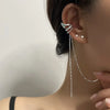 Korean Zircon Star Ear Clip for Women Without Piercing Long Tassel Sweet Ear Cuff Clip Earrings Wedding Jewelry Gift - Image 2