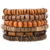 5pcs Punk rock black leather braid bracelet for men women - Image 7