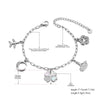 Shell Flower Airplane Star Charm Bracelet Stainless Steel Zircon Jewelry For Women - Image 2