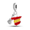Lastfire Silver Alpaca Rainbow Global Travel Plan Charms Bracelet Bangle Making Gift Jewelry - Image 22