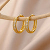 Stainless Steel Hoop Earrings For Women Gold Color Geometric Square Zircon Earring Female Wedding Aesthetic Jewerly Gift - Image 10