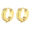 1 Pair Unisex Classic Punk Simple Circle Stainless Steel Earrings For Women Men Cool Round Huggie Hoop Earrings Female Jewelry - Image 1