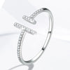Silver Simple Shiny Parallel Length Adjustable Zircon Ring For Women Engagement Jewelry - Image 9