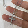 Shiny Crystal Zircon Cross Pendant Necklace for Women Girls Punk Silver Color Thin Chain Necklace Party Jewelry Birthday Gift - Image 4