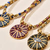 Stone Small Beads Chain Necklace for Women Bohemian Stainless Steel Charms Eye Enamel Collar Jewelry Gift - Image 3