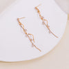 Long Tassel Earrings For Women Rotating Twisted Zircon Dangle Earings Gold Color Jewelry Gifts - Image 5