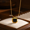 Women's Dainty Geometric CZ Stone Necklaces, Bling Square Slide Pendant Necklace, Chic Minimalist Stackable Collar To Her - Image 4