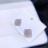 High End CZ Crystal Flower Stud Earrings for Women Platinum Plated Cubic Zirconia Jewelry - Image 3