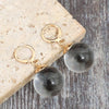 1 Pair Women's Round Glass Gem Pendant Earrings, Elegant European and American Style Gift Earrings - Image 3