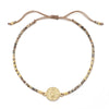 Antique Gold Color Saint Benedict of Nursia Stainless Steel Bracelet Glass Bead Rope Chain for Men Women - Image 5
