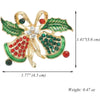 Christmas Jewelry Sweet Alloy Enamel Rhinestone Christmas Bells Brooch Pin For Women Clothing Accessories - Image 5