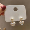Light Imitation Pearl Stud Earrings Sweet Heart-shaped Ear Stud For Women Party Wedding Brid Jewelry Gift K - Image 10