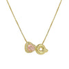 Delicate Heart Pink Zircon Mini Letter Pendant Necklace for Women Gold Plated Balloon Bubble Initial Alphabet Jewelry - Image 24