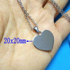 10Piece/Lot Heart Pendant Necklace Set for Women Mirror Polished Stainless Steel Chain Jewelry Gift - Image 3