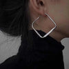 Gold Color Big Square Hoop Earrings For Women Exaggerated Metal Geometric Irregular Circle Earrings Jewelry - Image 3