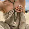 Minimalist Long Teardrop Charm Pendant Necklace for Women Autumn Winter Sweater Chain Y2K Accessory Jewelry Gift - Image 20
