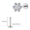 Titanium 16G Mini Sunflower Cartilage Earring Dainty Flower CZ Helix Conch Earlobe Piercing Labret Stud - Image 16