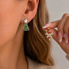 Asymmetric Christmas Tree Crutch Stud Earrings for Women Light Shining Crystal Elk Deer Earrings Holiday Party Jewelry - Image 5