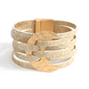 Star Print Leather Bracelet Jewelry Gift Boho Moon Braided Chunky Multilayer Wrap Wide Bangle Bracelets for Women - Image 3