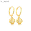 Silver Needle Gold-color Hoop Earrings for Women Shell Pendants Earrings Jewelry Gifts - Image 12