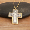 Round Cross Pendant Necklace For Women Men Christian Bible Runes Copper Jewelry Accessories Daily Party Gifts - Image 9