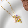 316L Stainless Steel Colorful Zircon Flower Star Pendant Necklace for Women Personality Special Jewelry Gifts - Image 3