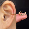 1Pc Geometry Crystal CZ Leaf Clip Earring For Women Without Piercing Punk Vintage Star Ear Cuff Wrap Adjustable Jewelry - Image 4