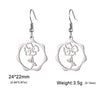 Birth Flowers Dangle Earrings Stainless Steel Gold Color Daisy Rose Snowdrop Women's Floral Earring Jewelry Birthday Gift - Image 26