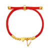 Stainless Steel Gold Color Heart A-Z Initial Letter Bracelet Men Luck Red Rope Charm Bracelet For Women Men Jewelry Gift - Image 15