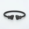 Open Cuff Hip Hop Stainless Steel Fist Bangles Adjustable Boxing Bracelets For Men Steel Rope Twisted Bangle Jewelry Gift - Image 4