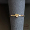 Silver Plated Gold Simple Heart Ring for Women Korean Cute Everyday Jewelry Accessories - Image 1