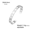 Stainless Steel Adinkra Symbols Open Cuff Bracelet Ring African Nyame Ye Ohene Duale Sankofa Gye Bangle for Women Men - Image 7
