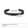 Oxdized Open Stainless Steel Bangle for Men Women, Basic Metal Cuff Bracelets, Retro Jewelry Christmas Birthday Gift - Image 4