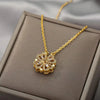 Four Leaf Clover Stainless Steel Necklaces For Women Green Zircon Gold Color Quality Jewelry Pendant Necklace Gift - Image 10