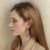 Vintage Sun Geometric Drop Earrings for Women Golden Stainless Steel Aesthetic Jewelry Gift - Image 3
