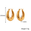Dream Anti-allergenic Gold Plated Stainless Steel Hoop Earrings For Women Oversize Small Loop Earring - Image 18