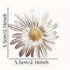 Simple Daisies and Tibetan Cosmos Flowers Brooch for Women Enamel Metal Jewelry Banquet Party Clothing Coat Pin Girl Gift - Image 3