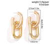PuRui Ccb O Shape Link Chunky Drop Earrings for Women Removable Pendant Earrings Statement Jewelry Ladies Party - Image 6