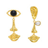 Long Drop Metal Face Dangle Post Earring For Women Water Drop Jewelry Black Clear Design Gifts - Image 6