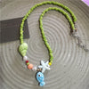 Colorful Ceramic Fish and Starfish Bead Choker Necklace - Image 31
