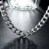 Men's 10 mm Curb Chain Necklace in Silver Tone - Image 2