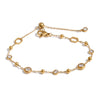 Stainless Steel Cubic Zirconia Chain Bracelet Bangle Delicate Aesthetic Chic Adjustable Wrist Jewelry Pvd Plated - Image 7