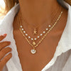 3pcs/set Bohemian Pearl Starfish Pendant Necklace for Women Irregular Blue Stone Beads Link Chain Beach Party Jewelry - Image 21