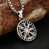 Vintage Stainless Steel Vikings Compass Pendant Necklaces For Men Women Nordic Odin Amulet Jewelry Gifts - Image 2