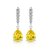 Silver Light Water Drop Classic Shining Water Drop Zircon Women's Earrings - Image 15