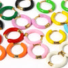 Colorful Enamel Stainless Steel Hoop Earrings for Women Geometric Round Circle Earrings Gold Color Jewelry - Image 4